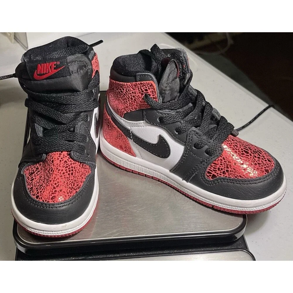 Nike Air Jordan 1 Retro High OG Kids Sneaker Ruby FD2598-602 US 7C